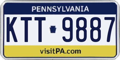PA license plate KTT9887