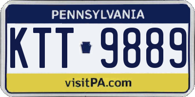 PA license plate KTT9889