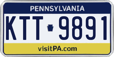 PA license plate KTT9891