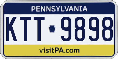 PA license plate KTT9898