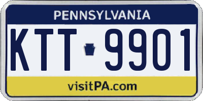 PA license plate KTT9901