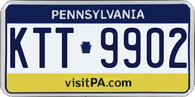 PA license plate KTT9902