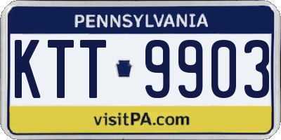 PA license plate KTT9903