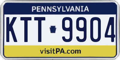 PA license plate KTT9904