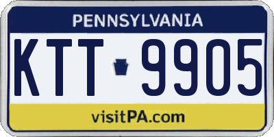 PA license plate KTT9905
