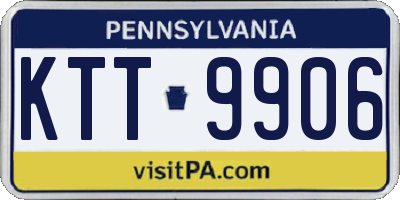 PA license plate KTT9906