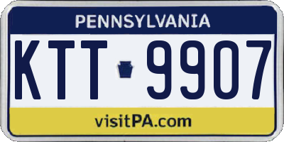 PA license plate KTT9907