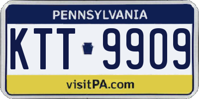 PA license plate KTT9909