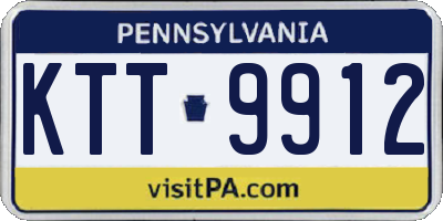 PA license plate KTT9912