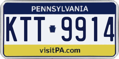 PA license plate KTT9914