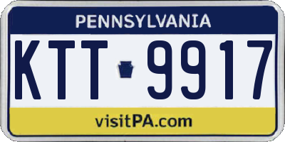 PA license plate KTT9917