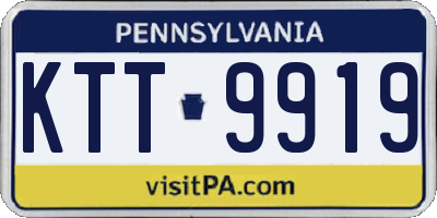 PA license plate KTT9919