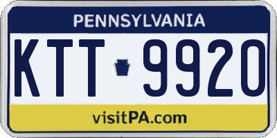 PA license plate KTT9920