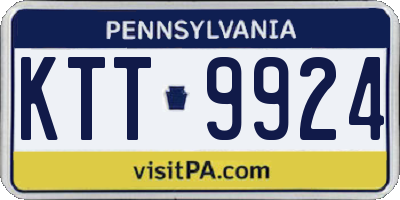 PA license plate KTT9924