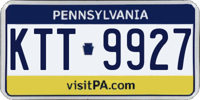 PA license plate KTT9927