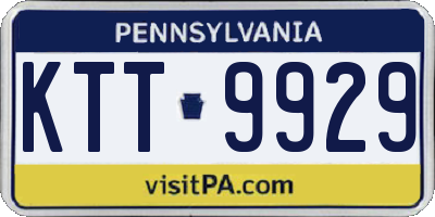PA license plate KTT9929