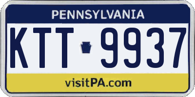 PA license plate KTT9937