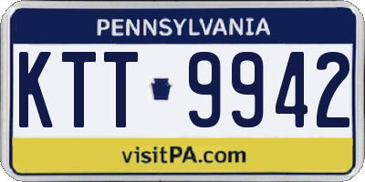 PA license plate KTT9942