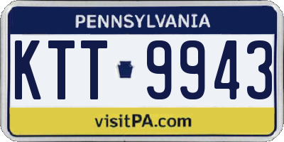 PA license plate KTT9943