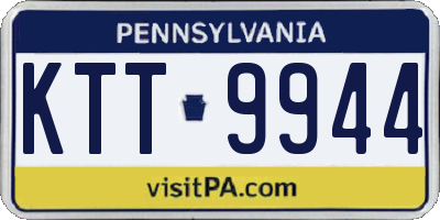 PA license plate KTT9944