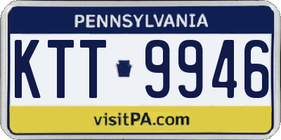 PA license plate KTT9946