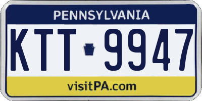 PA license plate KTT9947