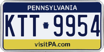 PA license plate KTT9954