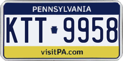 PA license plate KTT9958