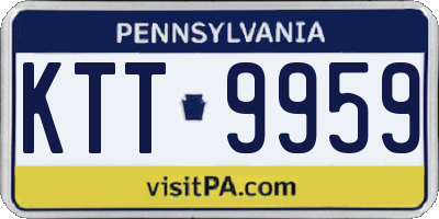 PA license plate KTT9959