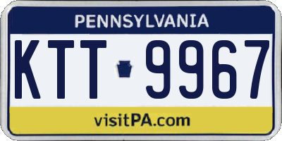 PA license plate KTT9967