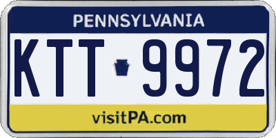 PA license plate KTT9972