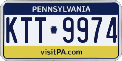 PA license plate KTT9974