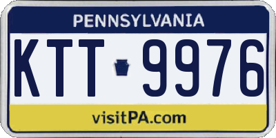 PA license plate KTT9976