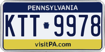 PA license plate KTT9978