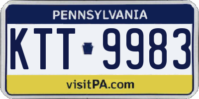 PA license plate KTT9983