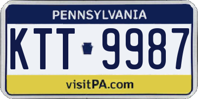 PA license plate KTT9987