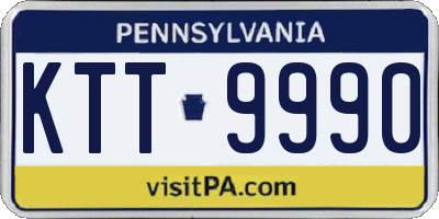PA license plate KTT9990