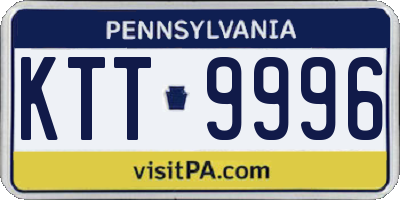 PA license plate KTT9996