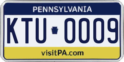 PA license plate KTU0009