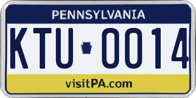 PA license plate KTU0014