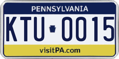 PA license plate KTU0015