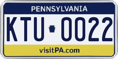 PA license plate KTU0022