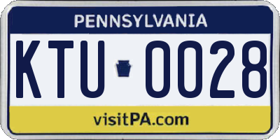 PA license plate KTU0028