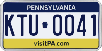 PA license plate KTU0041