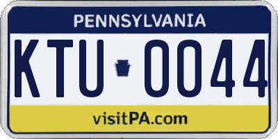 PA license plate KTU0044