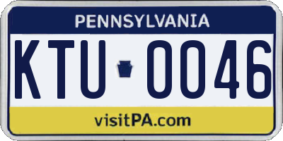 PA license plate KTU0046