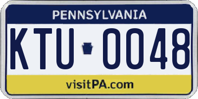 PA license plate KTU0048