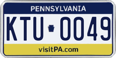 PA license plate KTU0049