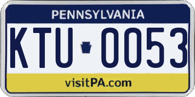 PA license plate KTU0053