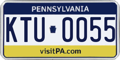 PA license plate KTU0055